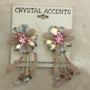 ❌sold❌ Crystal Accents Clip-On Earrings